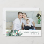 水モダン色メリークリスマスカード シーズンカード (正面)