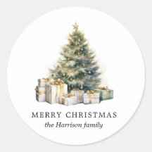 水モダン色メリークリスマスツリー