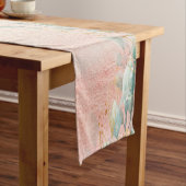 水モダン色ユーカリのペルソナライズ ショートテーブルランナー (インサイチュ)