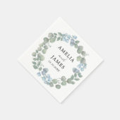 水モダン色ユーカリリース結婚ズ スタンダードカクテルナプキン (角)