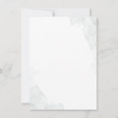 水モダン色ユーカリ文字ブライダルシャワー 招待状 (裏面)