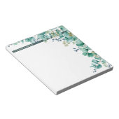 水モダン色ユーカリ縁どス ノートパッド (アングル)
