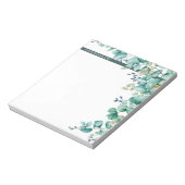 水モダン色ユーカリ縁どス ノートパッド (回転)