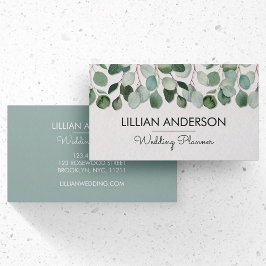 水モダン色ユーカリ離れフローラ 名刺