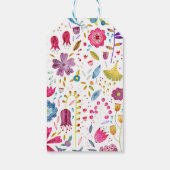 水モダン色リースカスタムメッセージ ギフトタグ (裏面)