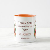 水モダン色レインボーパーソナライズされた先生 マグカップ (中央)