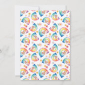 水モダン色レインボーパーソナライズされた固定 サンキューカード (裏面)