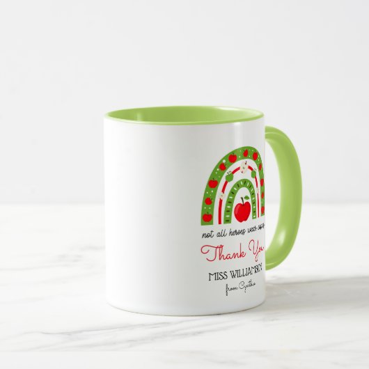 水モダン色レインボー先生ありがとうギフトC マグカップ (正面右)