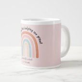 水モダン色レインボー先生サンキューマグ ジャンボコーヒーマグカップ (正面右)