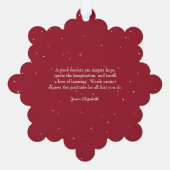 水モダン色レインボー先生 オーナメントカード (裏面)