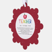 水モダン色レインボー先生 オーナメントカード (左)