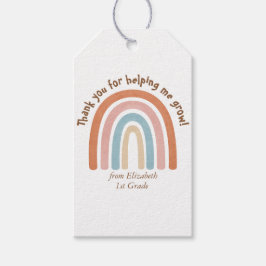 水モダン色レインボー先生 ギフトタグ