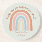 水モダン色レインボー先生 コースター (正面)