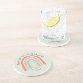 水モダン色レインボー先生 コースター