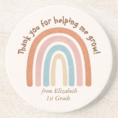 水モダン色レインボー先生 コースター (正面)