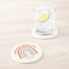 水モダン色レインボー先生 コースター
