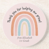 水モダン色レインボー先生 コースター (正面)