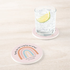 水モダン色レインボー先生 コースター