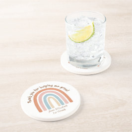 水モダン色レインボー先生 コースター