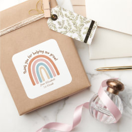 水モダン色レインボー先生 スクエアシール