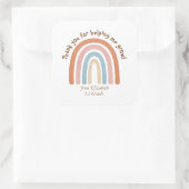 水モダン色レインボー先生 スクエアシール (バッグ)