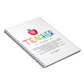 水モダン色レインボー先生 ノートブック (右側)