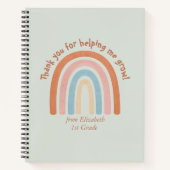 水モダン色レインボー先生 ノートブック (正面)