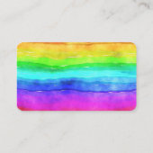 水モダン色レインボー結婚ズサンキューカード エンクロージャーカード (裏面)