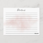 水モダン色レシピカード ポストカード (裏面)