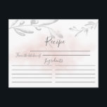 水モダン色レシピカード ポストカード<br><div class="desc">ピンクかわいらしの水色レシピカード。カードのフロントはレシピのタイトルの宇宙を持っている&食材のキッチンから。背中に方向の線が付いている。マッチング招待状は当店で販売</div>