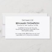 水モダン色レッド(鳥)ショウジョウコウカンチョウ葬儀ありがとう サンキューカード (裏面)