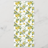 水モダン色レモンシトラス結婚ズ メニュー (裏面)