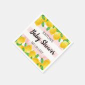 水モダン色レモンツリーベビーシャワー スタンダードカクテルナプキン (角)