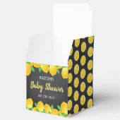 水モダン色レモンツリーベビーシャワー フェイバーボックス (オープン)