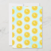 水モダン色レモンツリーベビーシャワー 招待状 (裏面)