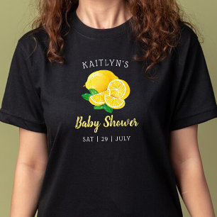 水モダン色レモンベビーシャワー Tシャツ