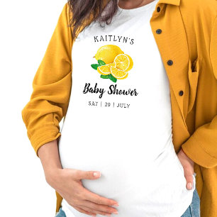 水モダン色レモンベビーシャワー Tシャツ