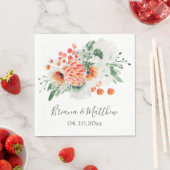 水モダン色ワイルドフラワートレンディーフローラナプキン スタンダードランチョンナプキン (インサイチュ)