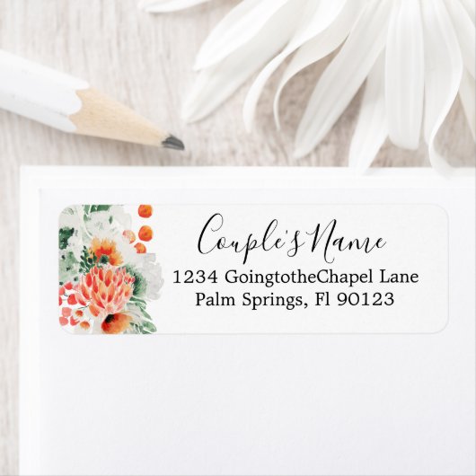 水モダン色ワイルドフラワートレンディーフローラ ラベル (インサイチュ)