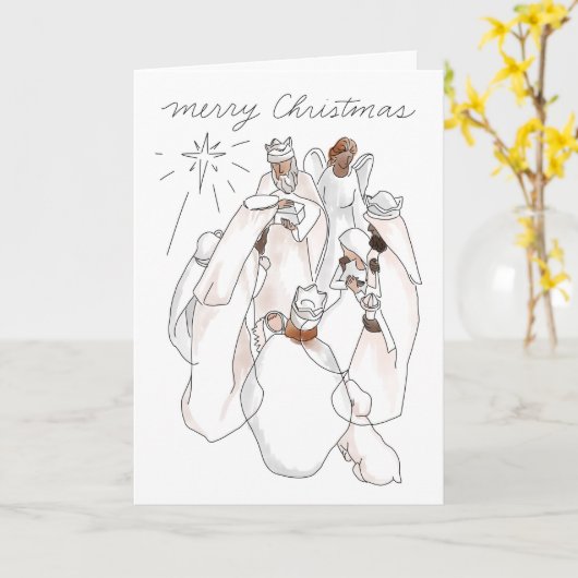 水モダン色出生 カード (黄色い花)