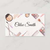 水モダン色化粧要素美しいサロン 名刺 (正面)