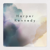 水モダン色名 ラベル (デザイン1)