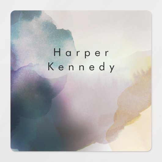 水モダン色名 ラベル (デザイン1)