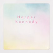 水モダン色名 ラベル (デザイン2)