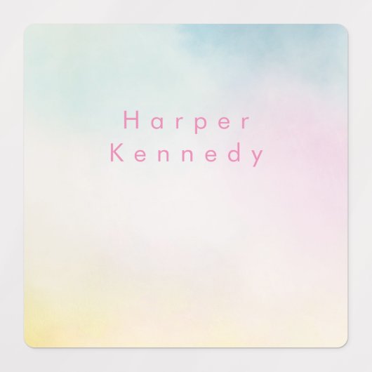 水モダン色名 ラベル (デザイン2)