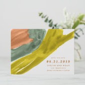 水モダン色地球トーン日付を保存 セーブザデート (スタンド正面)