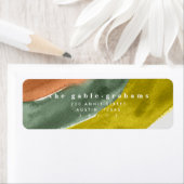 水モダン色差出人住所ラベル ラベル (インサイチュ)