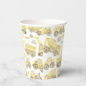 水モダン色建築車誕生日 紙コップ (右)