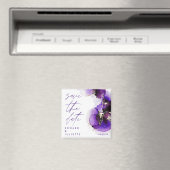 水モダン色彩青紫色インク金属フローラ マグネット (インサイチュ (食洗機))