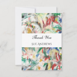 水モダン色抽象芸術ありがとう サンキューカード